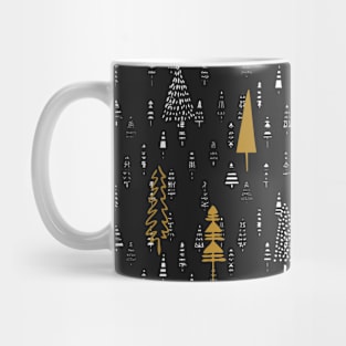 Beautiful White and Gold Christmas Trees Mug